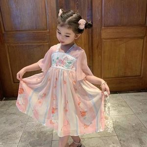 Barn Hanfu Princess Baby Girl Dress Mandarin Collar Cotton Traditional Chinese Cloth Outfit Costumes Oriental Fairy 2 6