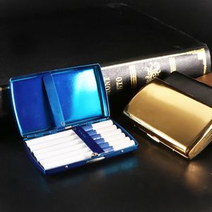 Zigaretten-Set, Großhandel, 12 kleine tragbare Zigarettenschachteln mit leichtem Gesicht, mehrfarbig, optional, geteiltes Metall-Tablet-Zigarettenetui
