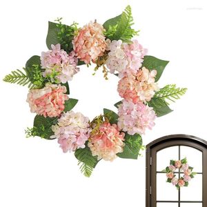 Fiori Decorativi Ortensia Porta Ghirlanda Foglie Verdi Ghirlanda Fiore Artificiale Per Natale Matrimonio Giardino Parete Decorazione Domestica Ornamento