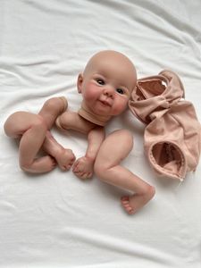 Bonecas NPK 19 polegadas já acabadas pintadas peças de boneca renascida Juliette bebê bonito pintura 3D com veias visíveis corpo de pano incluído 230721