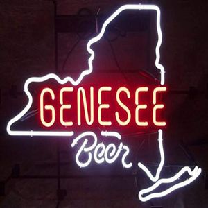 Genesee Beer Neon Light Sign Home Beer Bar Pub Room Room Game Lights Windows Стеклянные стены 24 20 дюймов337P