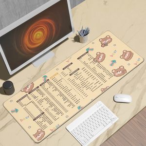 Kawaii Cute Cartoon Desk Mat Pads Anti-slip Waterproof Large Table Mouse Pad Computer Keyboard Pad Writing Mat Office Stationery