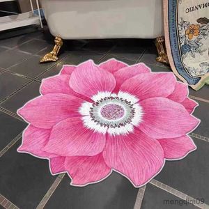 Dywany dywany w kształcie kwiatów do salonu sofa mata stołowa toaleta woda pochłaniająca mata przeciwpoślizgowa sypialnia dekoracje sypialni dywany R230725