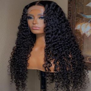 26 inch Long Loose Curly Lace Front Wig For Women With BabyHair High Temperature Fiber Daily Wear Middle Part Deep Part Glueless 1301U
