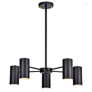 Chandeliers Post-modern Cylinder Lights For Living Room Dining Study Bedroom Lamps Nordic Iron Golden Hanging Fixtures