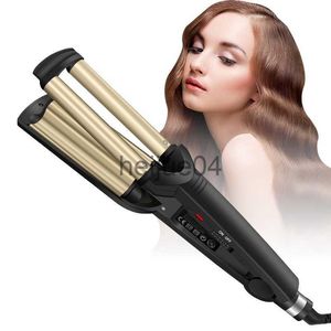 Curling Irons Professionelle Wellenhaarstyler 3 Barrel Big Wave Curling Iron Hair Lockler Crimping Iron Fluffy Waver Salon Styling Tools x0721