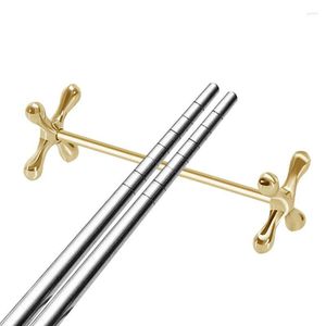 Chopsticks Metal Chopstick Holder Elegant Fork Rest Housewarming Gift Luxury For Hostels Stainless Steel Reusable