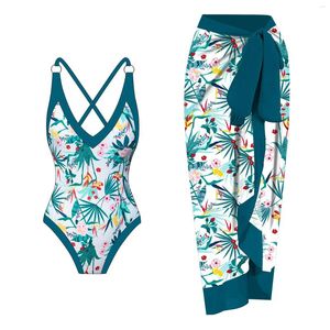 Costume da bagno da donna Costume da bagno intero con pareo Abito da spiaggia per le vacanze Costume da bagno di design bikini di lusso Abbigliamento da surf nero senza schienale