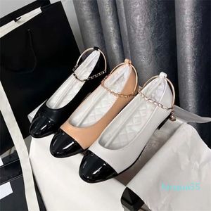 2023-Designer Casual Shoes Shoes For Woman Black White Flat Heel Dress Dance Flippers Walking