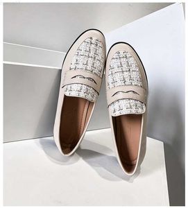 Klänningskor flickor gitter tyg oxfords skor blandade färger loafers kvinnor stickade skor grunt slip på lägenheter skor damer stor storlek 34-44 l230724