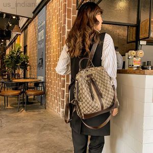 Backpack Backpack Womens Bag 2021 New Trendy Korean Style Large Capacity Travel Backpack Schoolbag Fashion Trendy One-Shoulder Big Bag Z230724