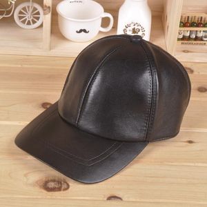 Ball Caps взрослые кожаные шляпы мужчины женщины-кожа Sheep Baseball Cap Пожилые люди на открытом воздухе носить 7 цветов B-7245