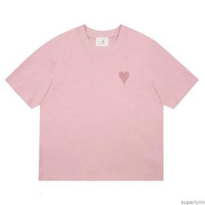 Spring Designers Amis Classic Paris Shirit Heart 2023ss Tinta unita Big Love Girocollo T-shirt manica corta per uomo e Gckw