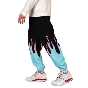 Мужские брюки Blue Flame SweatWant Men Women Y2K хип -хоп танце