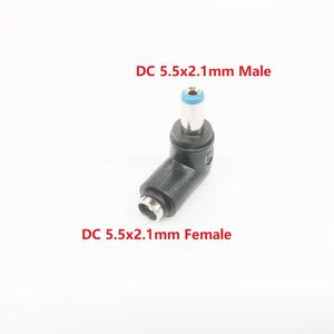 90 gradi angolato DC 5.5x2.1mm maschio a femmina convertitore adattatore connettore di alimentazione / 300 pezzi
