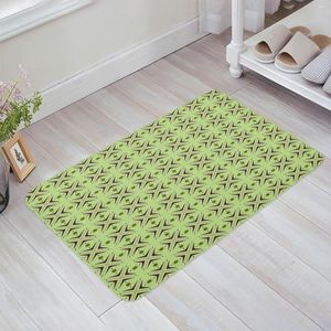 Carpets Green Circle Triangle Retro Style Decorative Bath Carpet Bathroom Kitchen Bedroon Floor Mats Indoor Soft Entrance Doormat