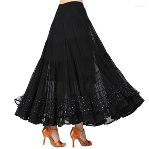 Stage Wear Women Specialty Modern Ballroom Dancewear Social Large Swing Mesh Skirt Party Practice Performance Waltz Dance Costume