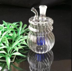Glass Pipes Smoking blown hookah Manufacture Hand-blown bongs Ribbed roundness water pipe