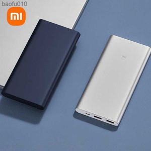 Xiaomi Power Bank 2 10000 MAHオリジナルモバイルパワーバンクデュアルUSBポート高速充電UPHON 14 13 L230619用超薄型外部バッテリー