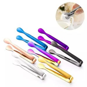 Acciaio inossidabile Bar Cube Clip Ice Tong Pane Cibo BBQ Clip Barbecue Clamp Tool Accessori da cucina Commercio all'ingrosso