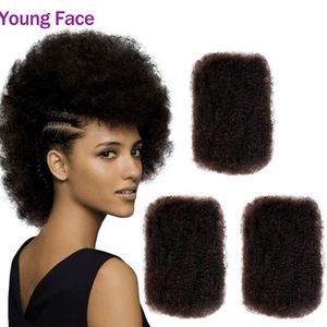 Hårbulkar mjuka afro kinky lockigt bulk mänskligt hår för flätning naturlig färg mänsklig bulk hår för flätning hårförlängningar nr inslag 230724