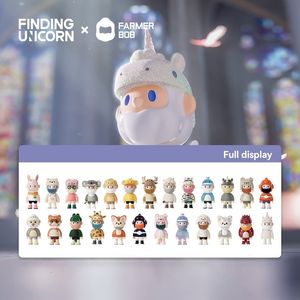 Blind Box Znalezienie farmera jednorożca Bob Social Animal Series Box Toys Cute Action Anime Figure Kawaii Mystery Model Projektant