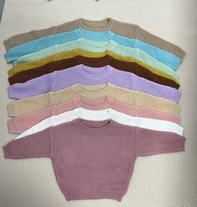 Pullover 6-5-årig småbarnsflicka vinterkläder stickad tröja baby rund hals tröja småbarn flicka cardigan z230724