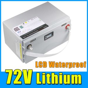 72V Motorcykelskoter litiumjonbatteri med LCD -vattentät