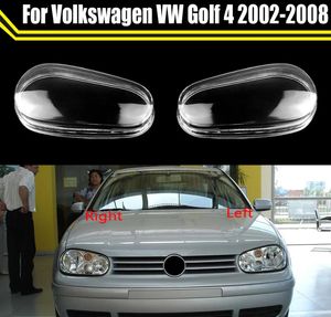 Auto Light Caps för Volkswagen VW Golf 4 2002 ~ 2008 Transparent lampskärmslampa Skugga Frontljus Cover Glass Lens Case