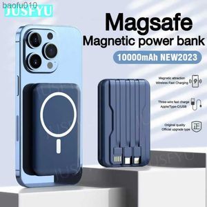 10000mAh لـ Magsafe Powerbank اللاسلكي اللاسلكي Bank Bank المحمولة الشاحن السريع للبطارية السريعة لشاحن iPhone 14 13 12 L230619