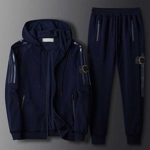 Fashion Sportswear Men's Leisure Suit Outdoor Running Hoodie Pants Two Sets of Luxury Simple Fashion Brand Spring and Autumn New Thin Coat