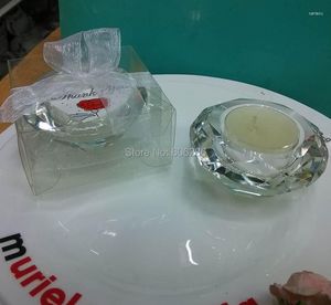 Parti lehine 30pcs/lot kristal elmas şekli tealight şamdan mumluk düğün ev dekorasyonu için