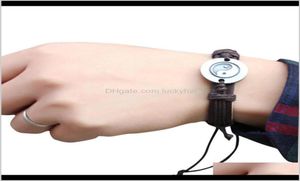 Catena a maglie Wholestylish Braccialetto creativo stile cinese Tai Chi Ying Yang Tema Uomo Donna Wristband Jn20 Fu47W Lyb6H2126973