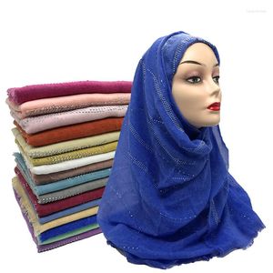 Scarves Diamonds Stripe Malaysia Gauze Hijab Women Islamic Voile Wraps Long Shawl Ladies Headscarf Muslim Hijabs Lightweight