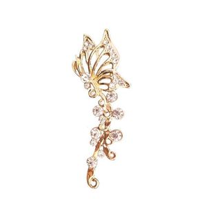 Ear Cuff Bohemian Sem Piercing Cristal Strass Borboleta Envoltório Clipe Brincos Para Mulheres Meninas Jóias Na Moda 1 Peça Drop Delivery