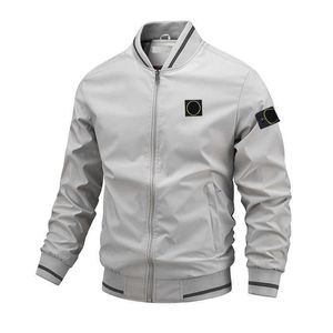 2023ファッションジャケットスプリングビジネスジャケットを着たカジュアルジャケットラウンドネックユース韓国語バージョンスリムフィットアンチリンクルフリーファッショントレンドメンズコート