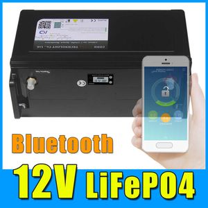 12V 100AH ​​150AH 200AH LifePo4 bateria Bluetooth BMS IP68 Waterproof dla Solar falownika RV 14,6 V 10A ładowarka