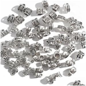 Legierung Gemischt Antike Silber Überzogene Lose Rohr Perle Spacer Perlen Für Schmuck Machen Charms DIY Armband Halskette Zubehör Drop Liefern dhxji