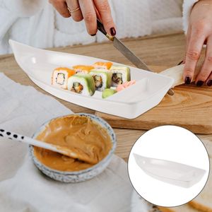 Dinnerware Sets Seasoning Bowl Decorative Japanese Style Tableware Serving Plate Boat Shaped Display