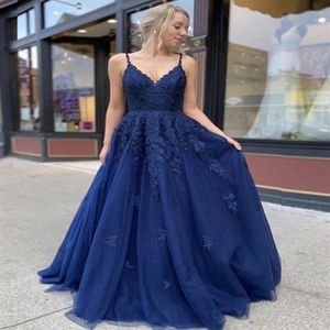 2022 Stylowe królewskie niebieskie sukienki na bal mat
