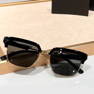 Yarım jant kare güneş gözlüğü parlak siyah/koyu gri lens erkekler için yaz sunnies gafas de sol tasarımcılar güneş gözlüğü tonları occhiali da sole uv400 gözlük