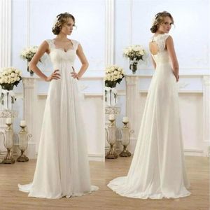 2019 48-hour A Line Wedding Dresses Empire Waist Lace Capped Maternity Bridal Wedding Gowns3242