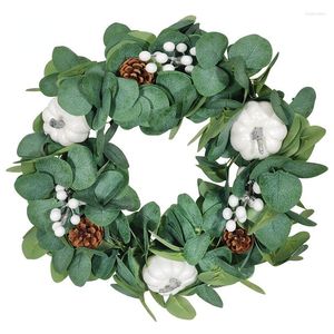 Decorative Flowers Ins Artificial Harvest Festival Wreath Holiday Home Decoration Pumpkin Pine Cones