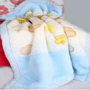 Blankets Swaddling Spring Autumn Winter Plush Kindergarten Small Blanket Cartoon Animal Baby born Double layer Thickened Warm Rug 230724