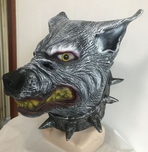 Halloween Devil Dog Animal Lateks Maska Party Horror Cosplay Cosplay Props Realistyczne nakrycia głowy