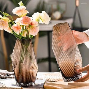 Vases Modern Minimalist Creative Geometric Glass Vase Water Planting Flower Arrangement Decoration Living Room Dining Table Model