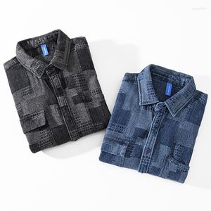 Men's Jackets Black Blue Denim Shirt 2023 Spring And Autumn Business Casual Loose Jean Jacket Male Brand Trend Cotton Shirts