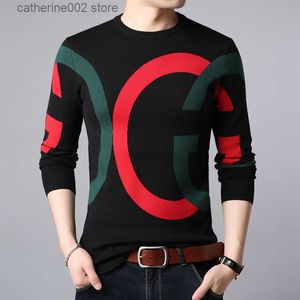 Männer Pullover Mode Koreanischen Stil Pullover Neue Ankunft Herbst Winter Schlanke Männliche Gestrickte Pullover Pullover Teenager Junge Männer Pullover mit Buchstaben T230724