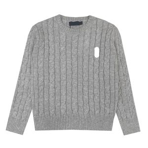 Damen-Strickwaren, Top-Qualität, runder Damen-Pullover, Designer-Luxus-Poloshirts von Ralphs, klassischer Mantel, kleines Pferd für Herren, bestickt, grober gedrehter Strick