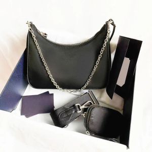 5A Роскошные дизайнерские сумки, черный кошелек-хобо, нейлоновая цепочка, женская сумка через плечо, оптовая продажа, модная сумка-клатч